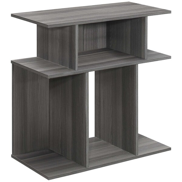 Homeroots 23.75 in. Grey Particle Board & Laminate Accent Table - 332842