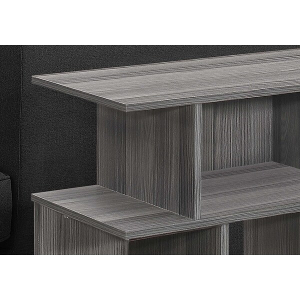 Homeroots 23.75 in. Grey Particle Board & Laminate Accent Table - 332842