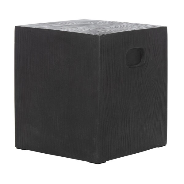 Safavieh 14.9 x 14.9 x 16.5 in. Cube Indoor & Outdoor Accent Stool, Black - VNN1003C