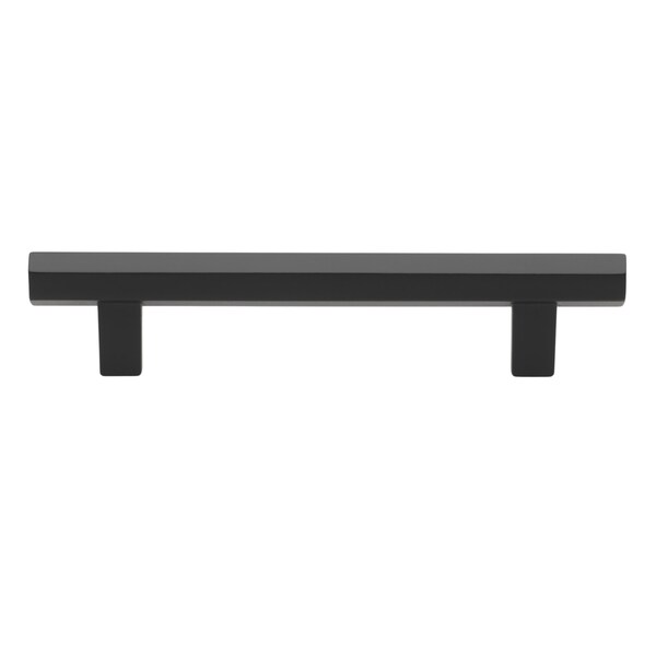 Gliderite Hardware 5-1/16 in. Center to Center Hexagon Bar Pull Matte Black, 5PK - 4791-128-MB-5