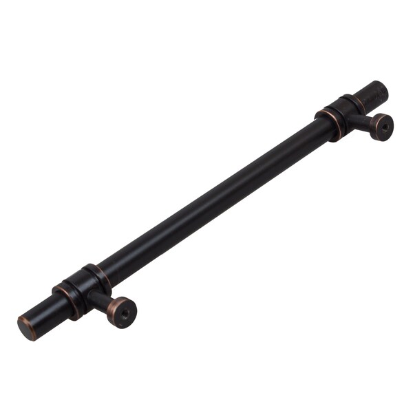 Gliderite Hardware 6-1/4 in. Center to Center Oil Rubbed Bronze Barrel Ring Bar Pull - 4340-160-ORB, 5PK - 4340-160-ORB-5