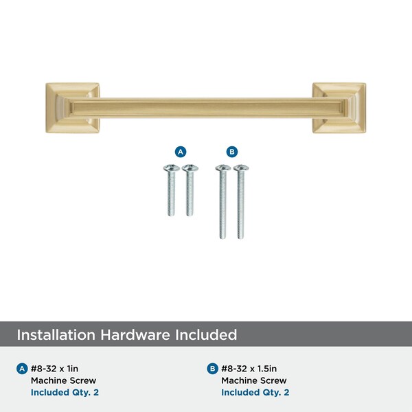 Amerock Mulholland 3-3/4 in 96 mm Center-to-Center Champagne Bronze Cabinet Pull - BP53031CZ