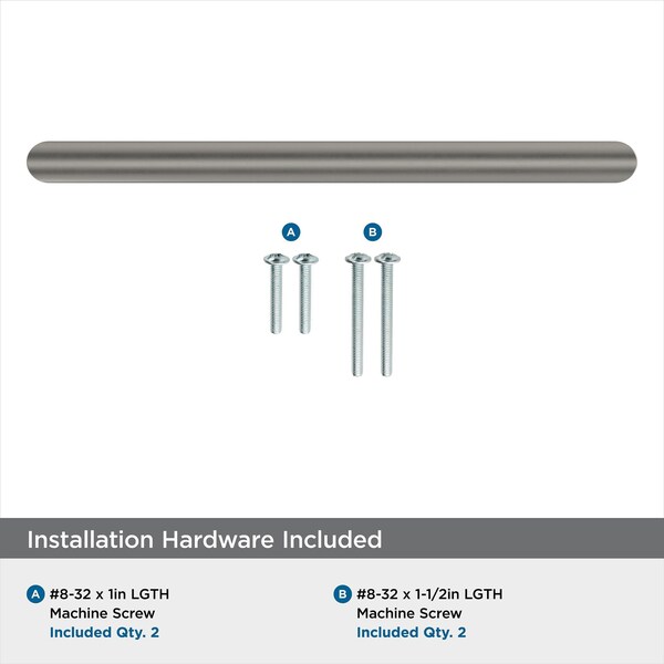 Amerock Revolve 6-5/16 in 160 mm Center-to-Center Satin Nickel Cabinet Pull - BP36854G10