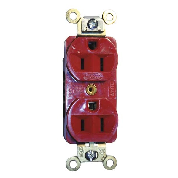 Hubbell 15A Duplex Receptacle 125VAC 5-15R RD - HBL5252R