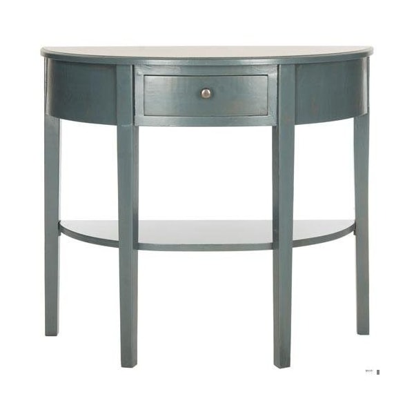 Safavieh Abram Console Table, Steel Teal - 30.1 x 14.4 x 33.9 in. - AMH6636B