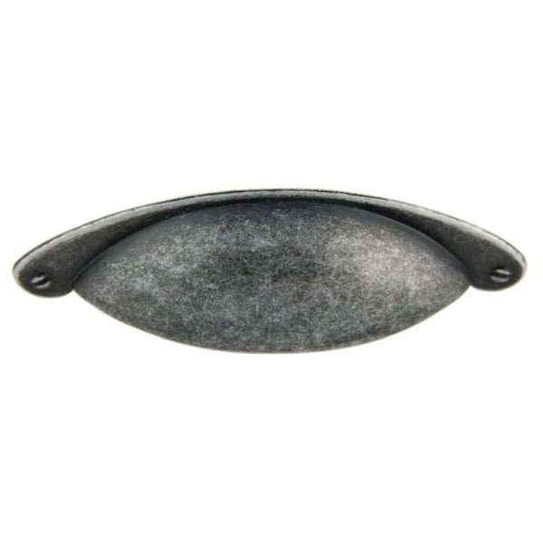 Crown 5" Hooded Shaker Cup Cabinet Pull with 3" Center to Center Antique Silver Finish - CHP8233SIM