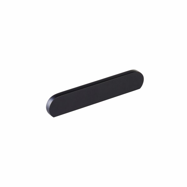 Schaub 5-7/8in Cafe Modern Oval Cabinet Pull with 4in and 5in Center to Center Matte Black Finish - 10042-MB