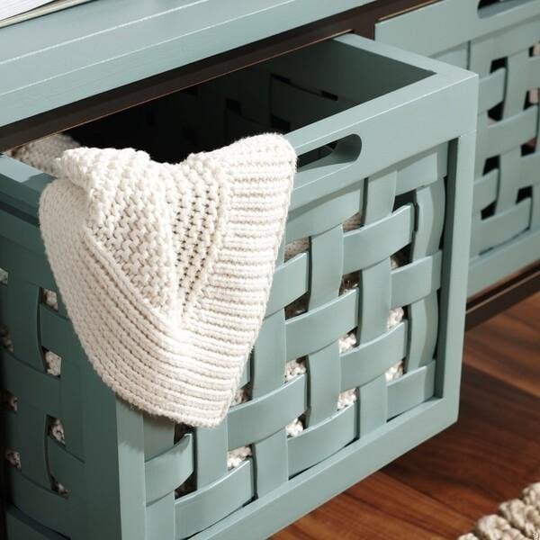 Safavieh Isaac Storage Bench, Dusty Green - AMH6530B