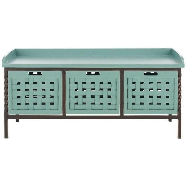 Safavieh Isaac Storage Bench, Dusty Green - AMH6530B