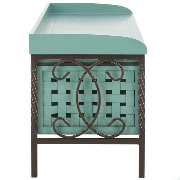 Safavieh Isaac Storage Bench, Dusty Green - AMH6530B