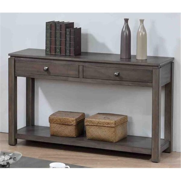 Sunset Trading Shades of Gray Sofa Console with Drawers and Shelf - DLU-EL1604