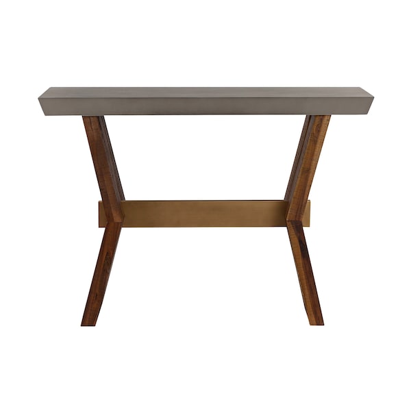 Armen Living Picadilly Rectangle Console Table in Acacia Wood and Concrete - LCPJCNCC