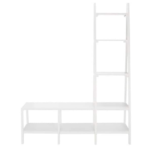 Safavieh Elwin 8 Shelf Etagere, Antique White - ETG2102A