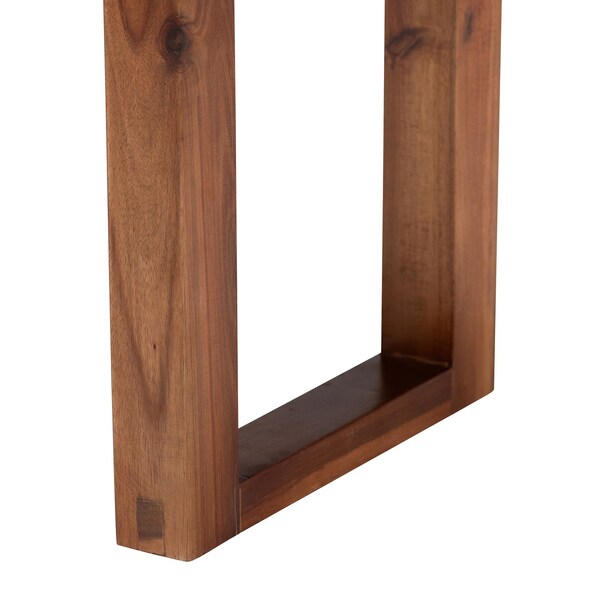 Bali & Pari Prunella Modern Bohemian Two-Tone Seagrass and Acacia Wood Accent Bench - 240-13460-ZORO
