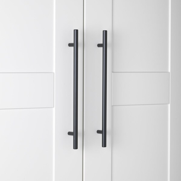 Gliderite Hardware 9 in. Center to Center Matte Black Solid Steel Bar Pull - 5012-228-MB, 5PK - 5012-228-MB-5
