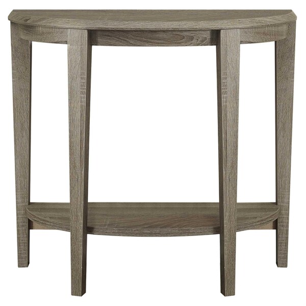 Homeroots 36 in. Dark Taupe Hall Console Accent Table - 332817