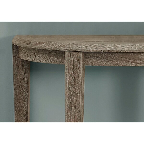 Homeroots 36 in. Dark Taupe Hall Console Accent Table - 332817