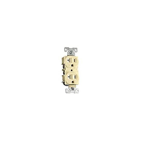 Eaton Wiring Devices 3-Wire Duplex Receptacle; Ivory - 20A - Pack of 10 - BR20V