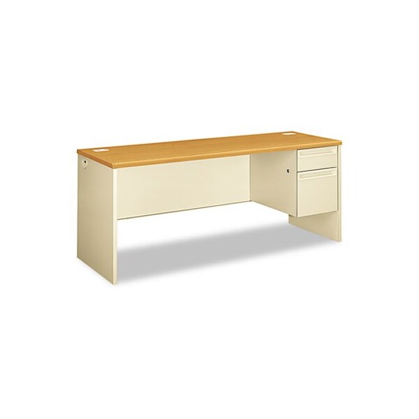 Hon HON, 38000 SERIES RIGHT PEDESTAL CREDENZA, 72W X 24D X 29.5H, HARVEST/PUTTY - 38856RCL