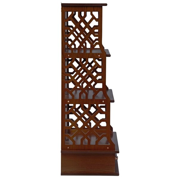 Design Toscano Chinese Chippendale-Style Triple Shelf Hardwood Curio - BN2332