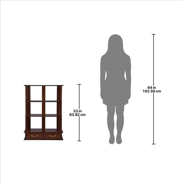Design Toscano Chinese Chippendale-Style Triple Shelf Hardwood Curio - BN2332