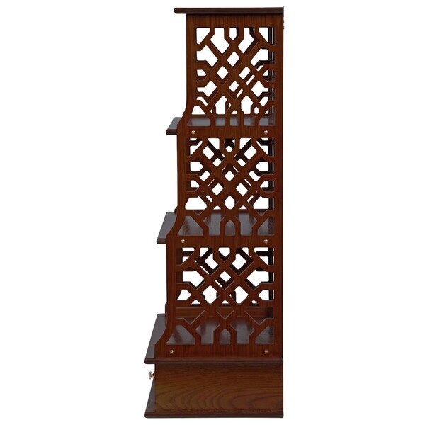Design Toscano Chinese Chippendale-Style Triple Shelf Hardwood Curio - BN2332