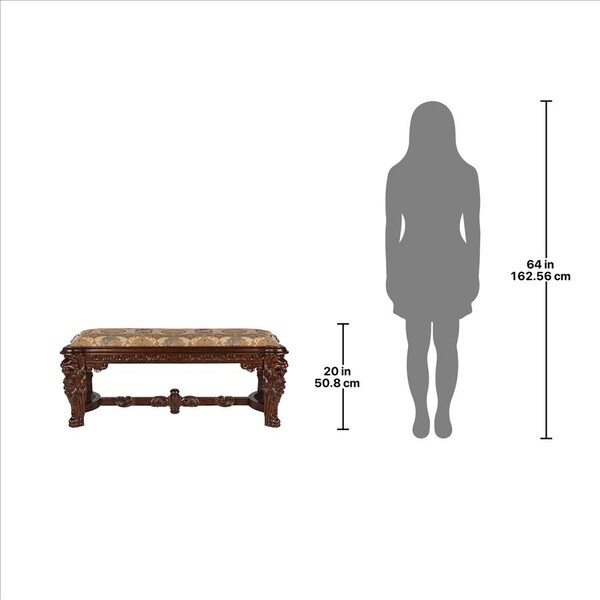 Design Toscano Lord Raffles Grande Hall Lion Leg Bench - AF51291