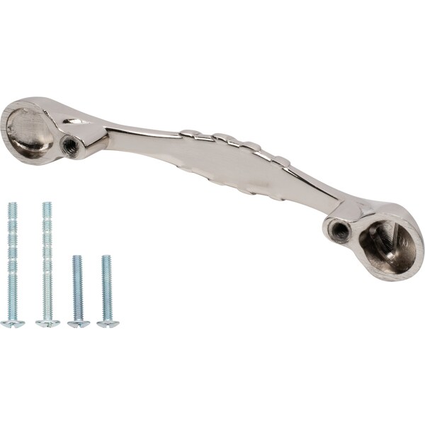 Designperfect 3'' Center-to-Center Arch Pull, Brushed Satin Nickel - DPA-L662SNB