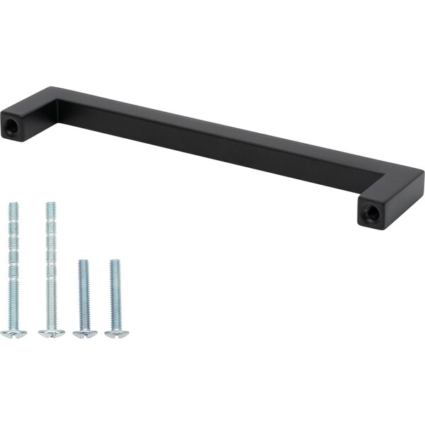 Designperfect 5-1/16'' Center-to-Center Handle Pull, Matte/Flat Black, 25PK - DPA25S354BLK
