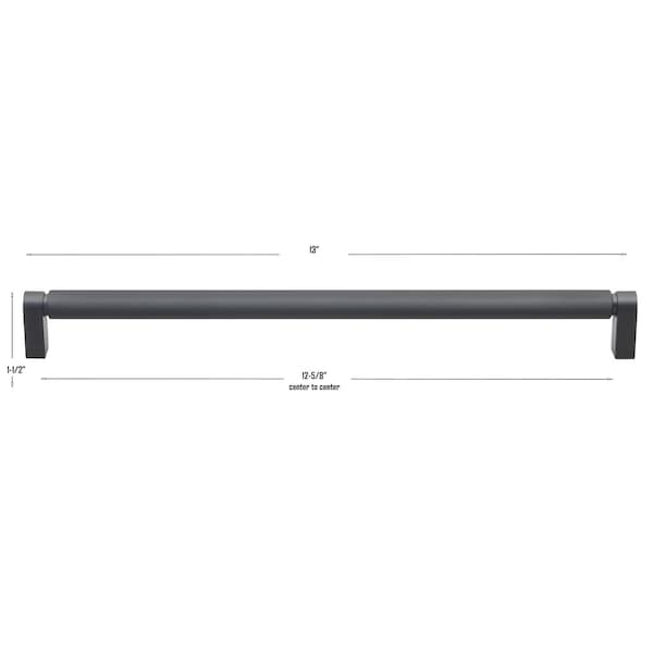 Gliderite Hardware 12-5/8 in. Center to Center Knurled Bar Pull Matte Black, 10PK - 4788-320-MB-10