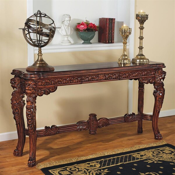 Design Toscano Lord Raffles Grand Hall Lion Leg Console - AF57226