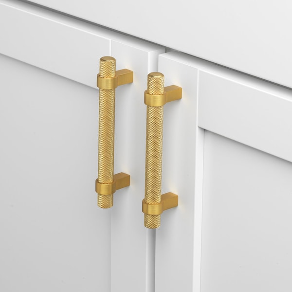 Gliderite Hardware 3 in. Center to Center Knurled Steel Bar Pull - 8005-76-BG, 25PK - 8005-76-BG-25