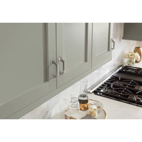Amerock Exceed 3 inch 76mm Center-to-Center Satin Nickel Cabinet Pull - BP37375G10