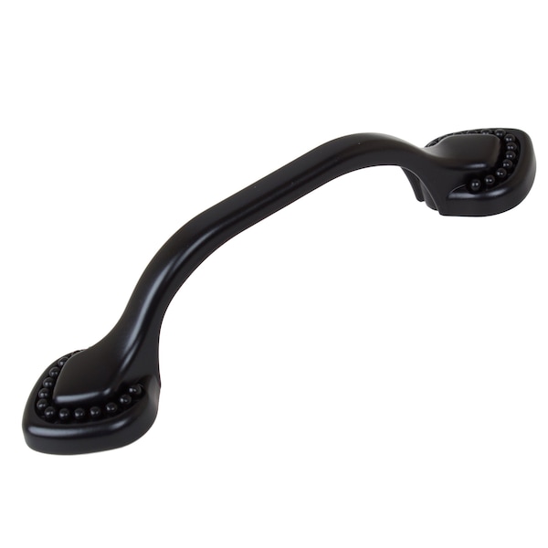 Gliderite Hardware 3 in. Center to Center  Matte Black Beaded Spade Cabinet Pull - 4354-MB, 10PK - 4354-MB-10