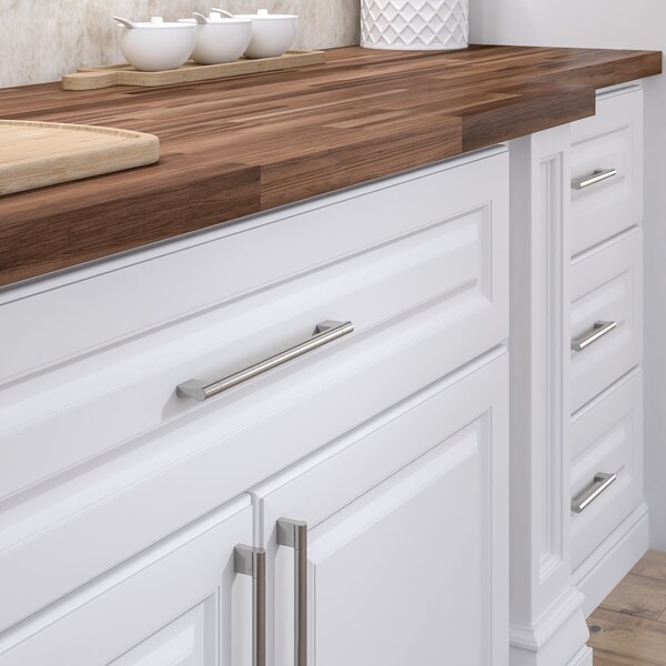 Richelieu Avellino Collection 10 1/8 in (256 mm) Center-to-Center Brushed Nickel Contemporary Cabinet Pull - BP527256195