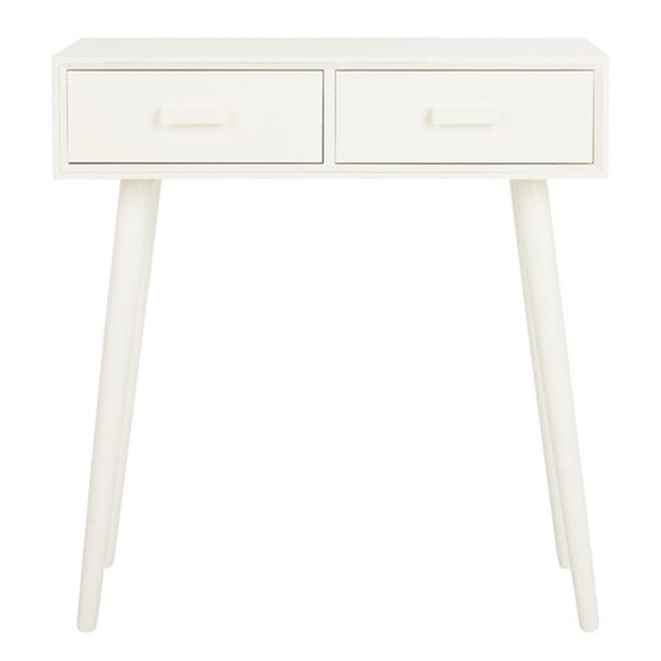 Safavieh 30.8 x 28.3 x 13.8 in. Dean 2 Drawer Console; Antique & White - COF5701A
