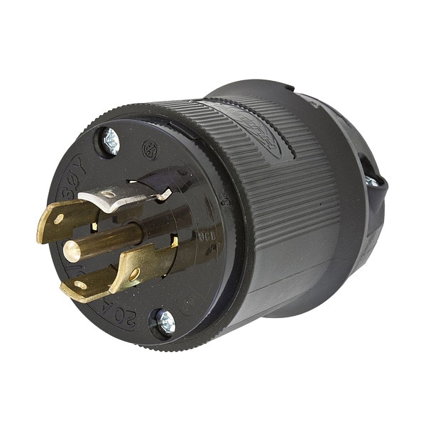Hubbell 20A Locking Plug 4P 5W 120/208VAC L21-20P BK - HBL2511BK