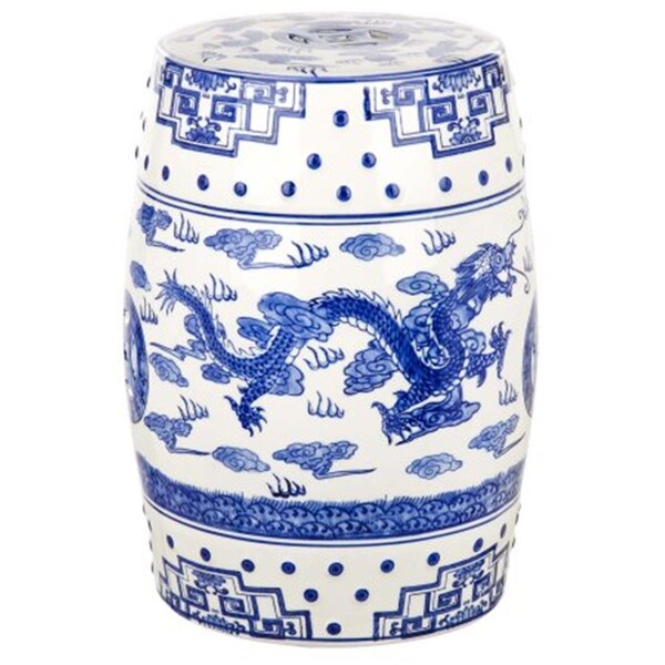 Safavieh Dragons Breath Garden Stool, Blue - ACS4554A