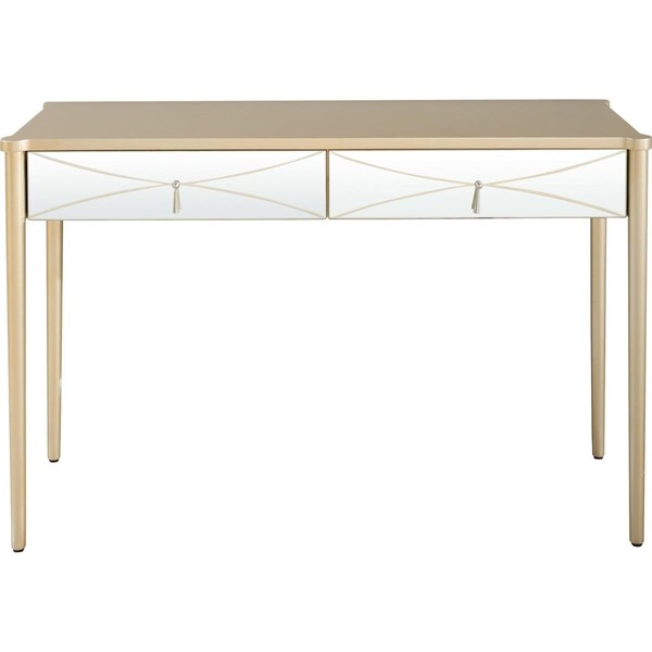 Gfancy Fixtures 31.2 x 48 x 16.8 in. Champagne Finish Console Table - GF3657761