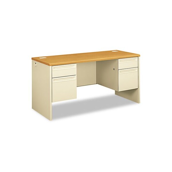 Hon HON, 38000 SERIES KNEESPACE CREDENZA, 60W X 24D X 29.5H, HARVEST/PUTTY - 38852CL