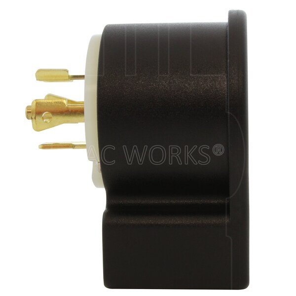 Ac Works NEMA L21-20P 20A 3-Phase 120/208V 3PY, Elbow 5-Wire Locking Male Plug UL, C-UL Approval - ASEL2120P