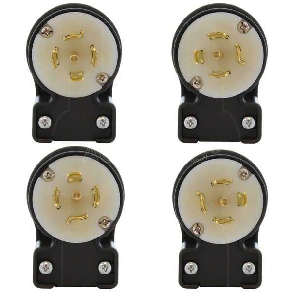 Ac Works NEMA L21-20P 20A 3-Phase 120/208V 3PY, Elbow 5-Wire Locking Male Plug UL, C-UL Approval - ASEL2120P
