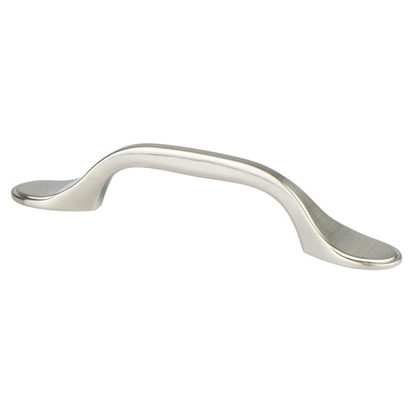 Berenson Traditional Advantage One 3 inch CC Brushed Nickel Rounded End Pull - 1738-1BPN-P