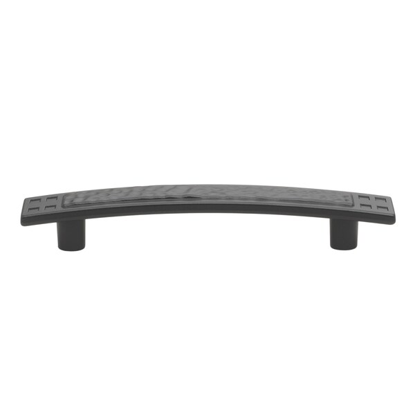 Gliderite Hardware 3-3/4 in. Center to Center Matte Black Hammered Cabinet Pull - 4244-MB, 10PK - 4244-MB-10