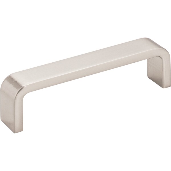Elements By Hardware Resources 4" Center-to-Center Satin Nickel Square Asher Cabinet Pull - 193-4SN