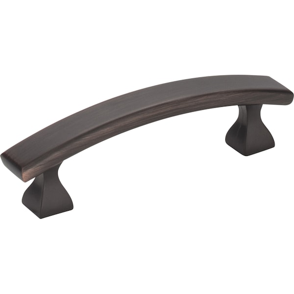 Elements By Hardware Resources 3" Center-to-Center Brushed Oil Rubbed Bronze Square Hadly Cabinet Pull - 449-3DBAC