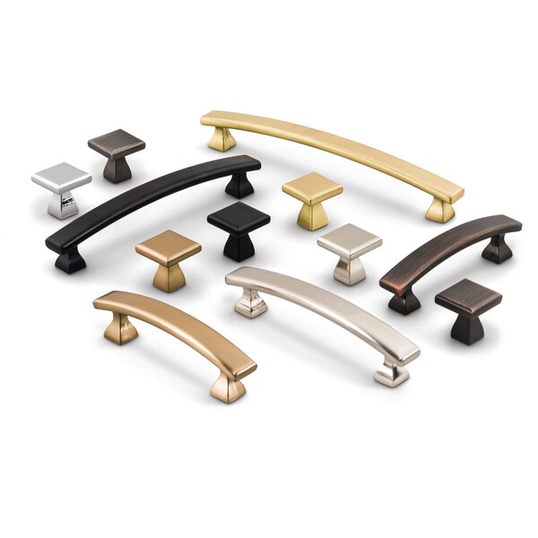 Elements By Hardware Resources 3" Center-to-Center Brushed Oil Rubbed Bronze Square Hadly Cabinet Pull - 449-3DBAC