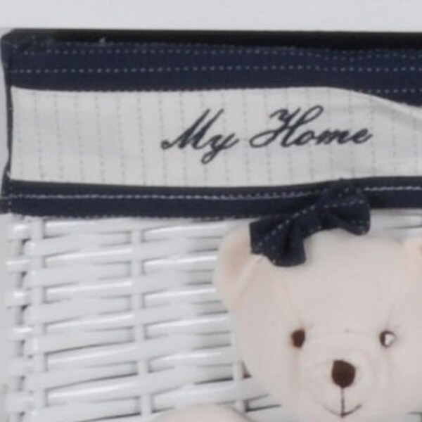 Homeroots WhiteBlue Portable 3 Drawers 12.5 x 16 x 35.5 in. - 364166
