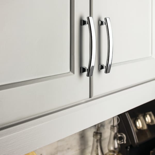 Elements By Hardware Resources 96 mm Center-to-Center Satin Nickel Square Hadly Cabinet Pull - 449-96SN