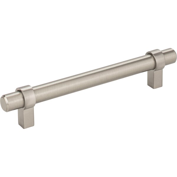 Jeffrey Alexander 128 mm Center-to-Center Satin Nickel Key Grande Cabinet Bar Pull - 5128SN